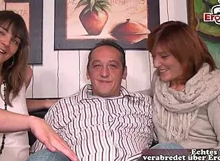 German Housewives Threesome Interview with Mature European Participants