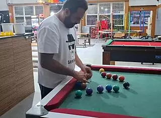 She can't play pool but takes dick well!
