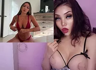 Latina lies in bikini, stepfather can't resist her big tits and blowjob!