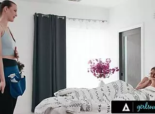 Housekeeper Olivia Madison spies on bosses Kenna James and Jayden Cole! What naughty secrets did she see?