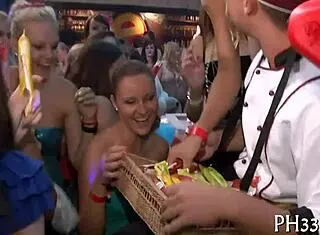 Night club amateurs get wild with striptease. Their cum-filled group dance heats up fast.