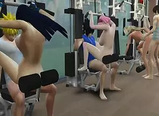 Hey, wanna see Naruto hentai with Hinata and Sakura in erotic workout gear?