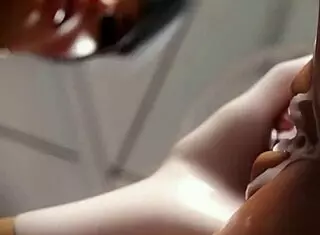 futanari experiment with cumshot in ass in new realistic 3d