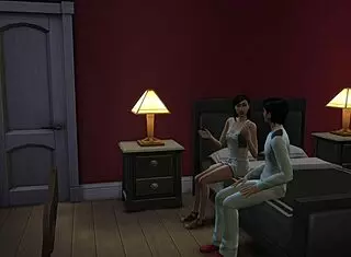 The lucky guy got to fuck his stepmom and stepsister, with mom helping son bang sis, and then mom took son's huge cock first time.