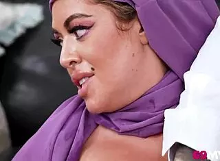 Hijab milfs having a pussy-shattering affair with not-son 😍