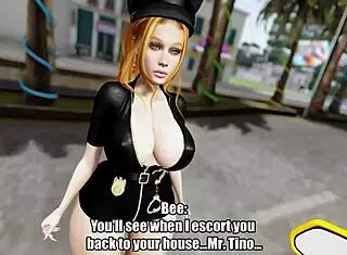 Bee Blakewell in boob patrol promo game