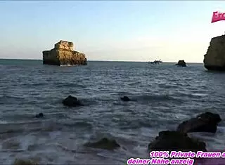 German Skinny Teen Blonde Takes Big Cock Outdoors