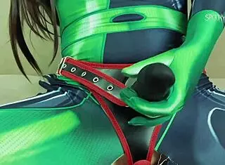 Dominatrix Shego catches and punishes with strap-on in roleplay