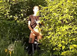 Ever tried risky public masturbation in nature like this?