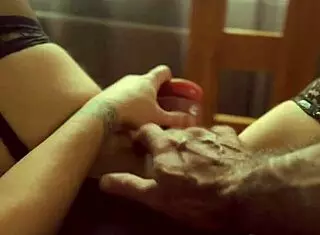 Look at that dripping pussy through the window, she says while flashing