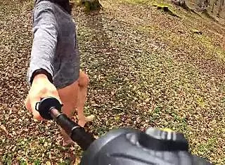 Man, walking naked in the woods feels so daring!