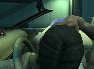 Franklin fucks hooker intensely in car.