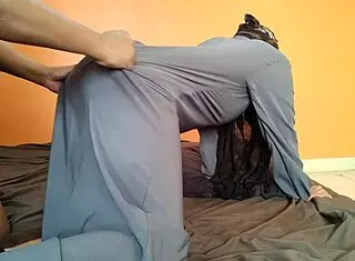 Muslim Hijab Girl Fucked Doggy Style at Home