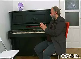 perverted j gal enjoys old boner