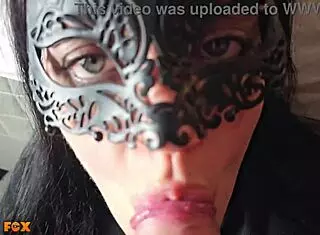 Millie Fox sucks monster cock in stockings for huge close-up cumshot